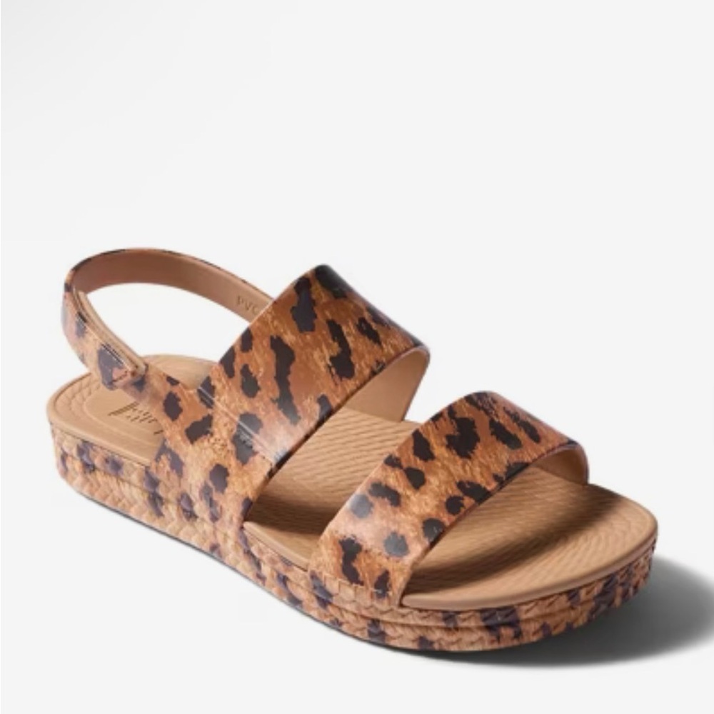 Reef Leopard Print Water Vista Slide Sandals